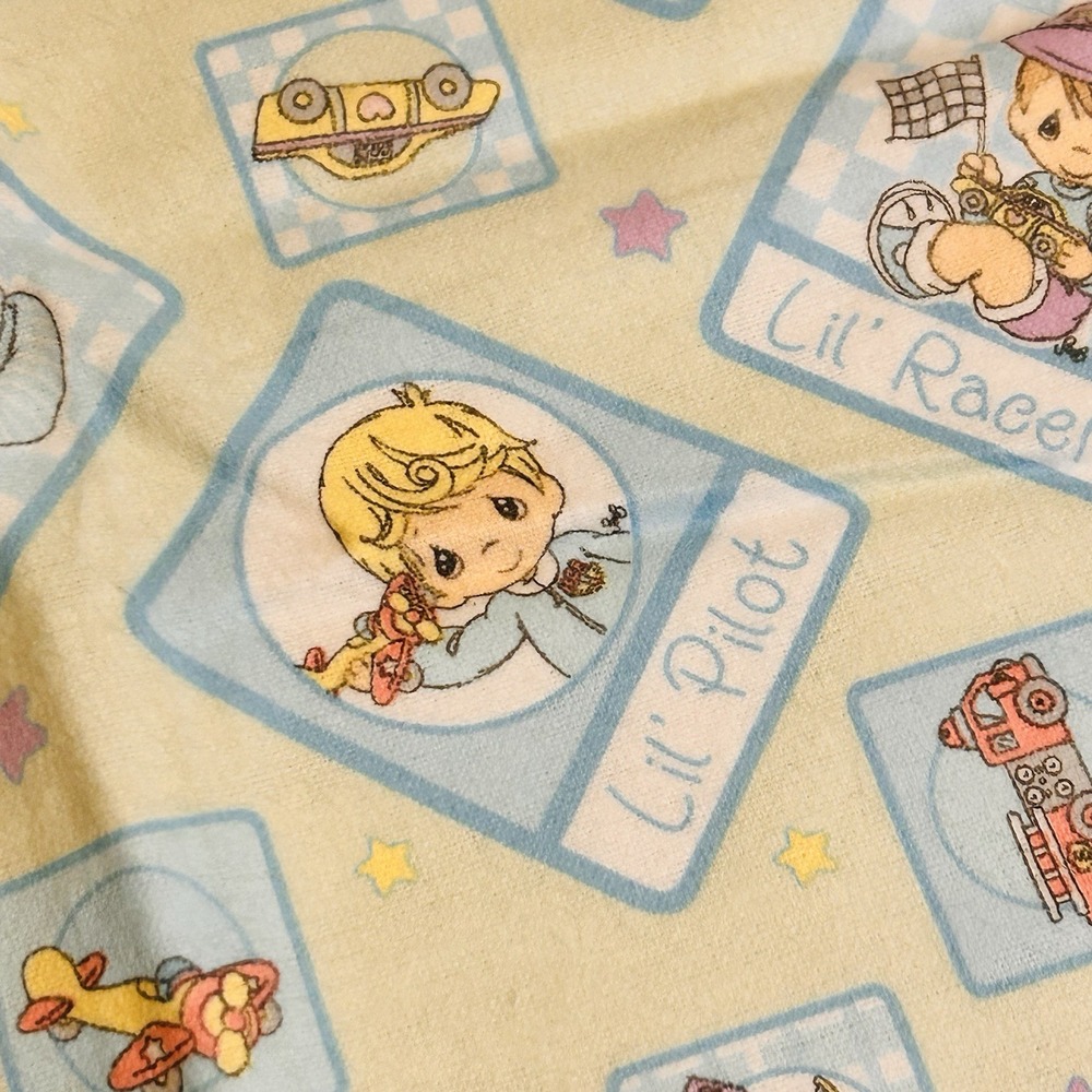 Precious Moments Handmade Baby Blanket 43x28 Lil Pilot Racer Hero Crib Quilt - Picture 4 of 16